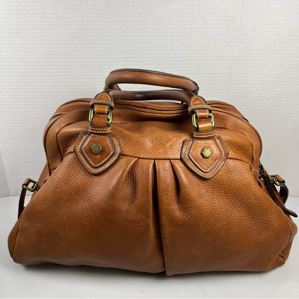 Marc by Marc Jacobs Classic Q Brown Leather 2Way Shoulder Bag Y2K Strap Vintage - Picture 5 of 12